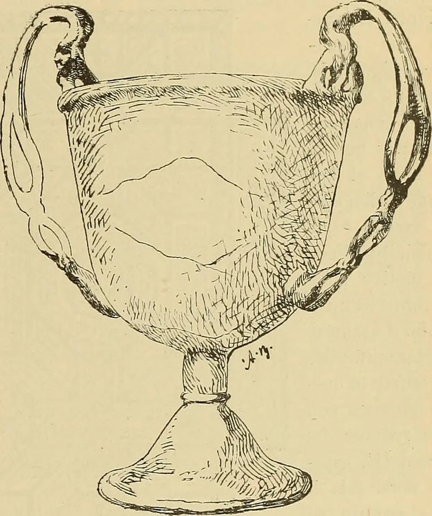 An illustration from L'arte nell'industria : lavori di legno e pastiglia, lavori di metallo, lavori di pietra, marmo, alabastro, ceramica, musaico, vetro, lavori di osso e avorio, lavori tessili, carte da parati e cuoi decorati, ricami, pizzi, cartelloni, stampe, ecc., 1907, leaf 158