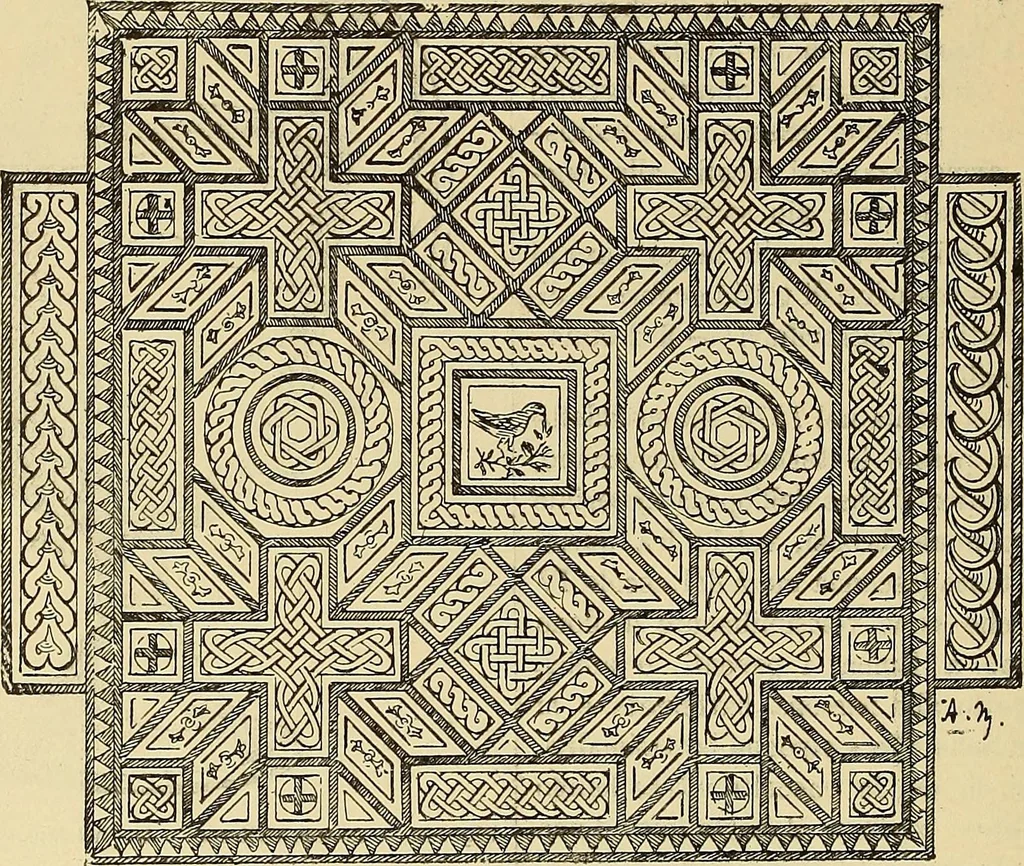An illustration from L'arte nell'industria : lavori di legno e pastiglia, lavori di metallo, lavori di pietra, marmo, alabastro, ceramica, musaico, vetro, lavori di osso e avorio, lavori tessili, carte da parati e cuoi decorati, ricami, pizzi, cartelloni, stampe, ecc., 1907, leaf 159
