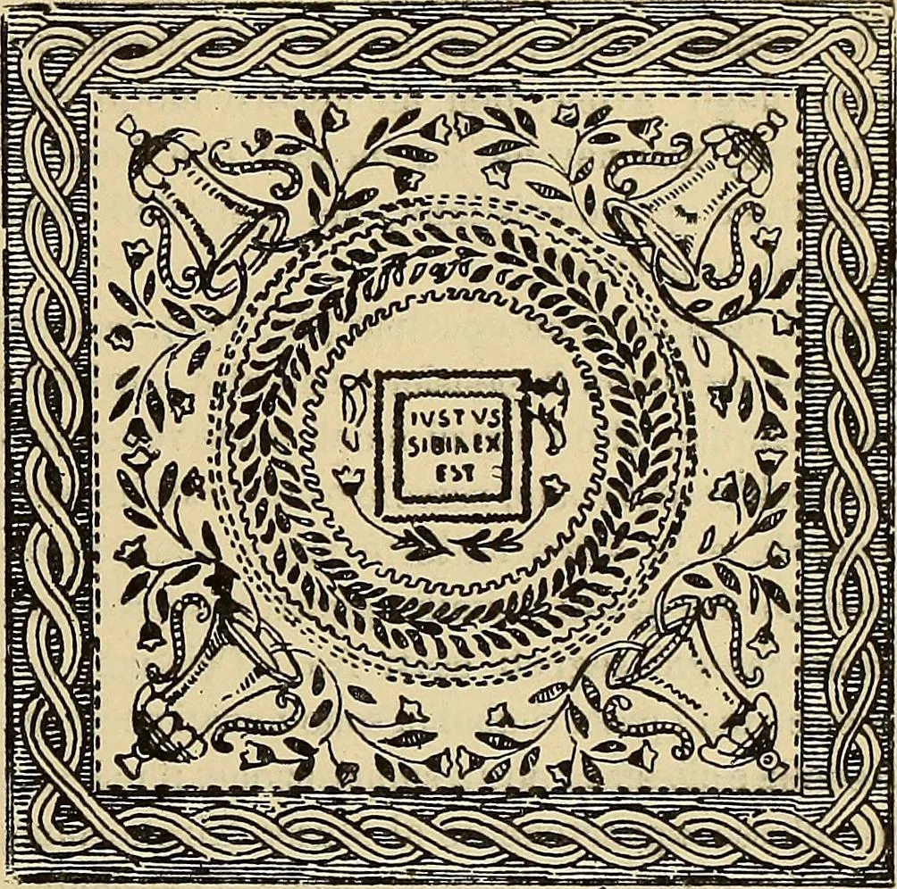 An illustration from L'arte nell'industria : lavori di legno e pastiglia, lavori di metallo, lavori di pietra, marmo, alabastro, ceramica, musaico, vetro, lavori di osso e avorio, lavori tessili, carte da parati e cuoi decorati, ricami, pizzi, cartelloni, stampe, ecc., 1907, leaf 160