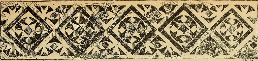 An illustration from L'arte nell'industria : lavori di legno e pastiglia, lavori di metallo, lavori di pietra, marmo, alabastro, ceramica, musaico, vetro, lavori di osso e avorio, lavori tessili, carte da parati e cuoi decorati, ricami, pizzi, cartelloni, stampe, ecc., 1907, leaf 176