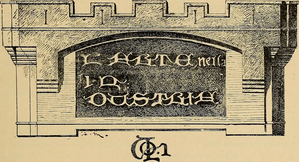 An illustration from L'arte nell'industria : lavori di legno e pastiglia, lavori di metallo, lavori di pietra, marmo, alabastro, ceramica, musaico, vetro, lavori di osso e avorio, lavori tessili, carte da parati e cuoi decorati, ricami, pizzi, cartelloni, stampe, ecc., 1907, leaf 18