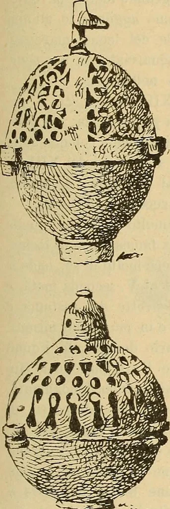 An illustration from L'arte nell'industria : lavori di legno e pastiglia, lavori di metallo, lavori di pietra, marmo, alabastro, ceramica, musaico, vetro, lavori di osso e avorio, lavori tessili, carte da parati e cuoi decorati, ricami, pizzi, cartelloni, stampe, ecc., 1907, leaf 196