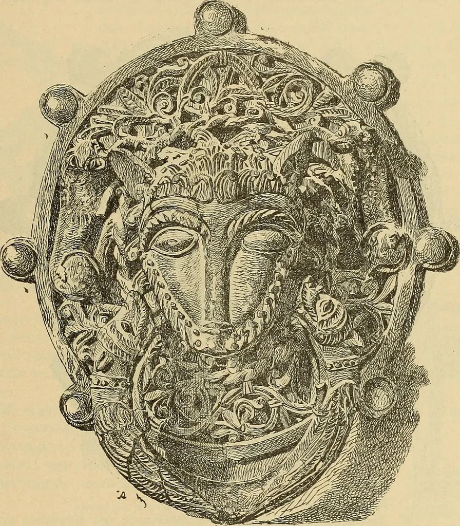 An illustration from L'arte nell'industria : lavori di legno e pastiglia, lavori di metallo, lavori di pietra, marmo, alabastro, ceramica, musaico, vetro, lavori di osso e avorio, lavori tessili, carte da parati e cuoi decorati, ricami, pizzi, cartelloni, stampe, ecc., 1907, leaf 198