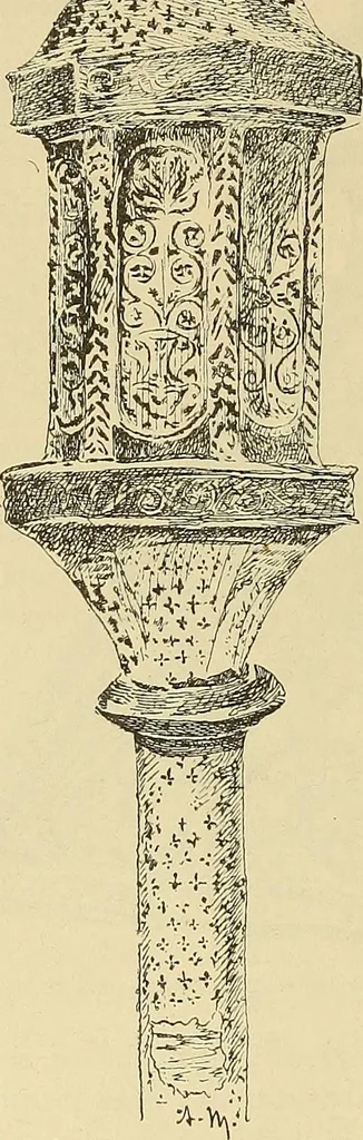 An illustration from L'arte nell'industria : lavori di legno e pastiglia, lavori di metallo, lavori di pietra, marmo, alabastro, ceramica, musaico, vetro, lavori di osso e avorio, lavori tessili, carte da parati e cuoi decorati, ricami, pizzi, cartelloni, stampe, ecc., 1907, leaf 209