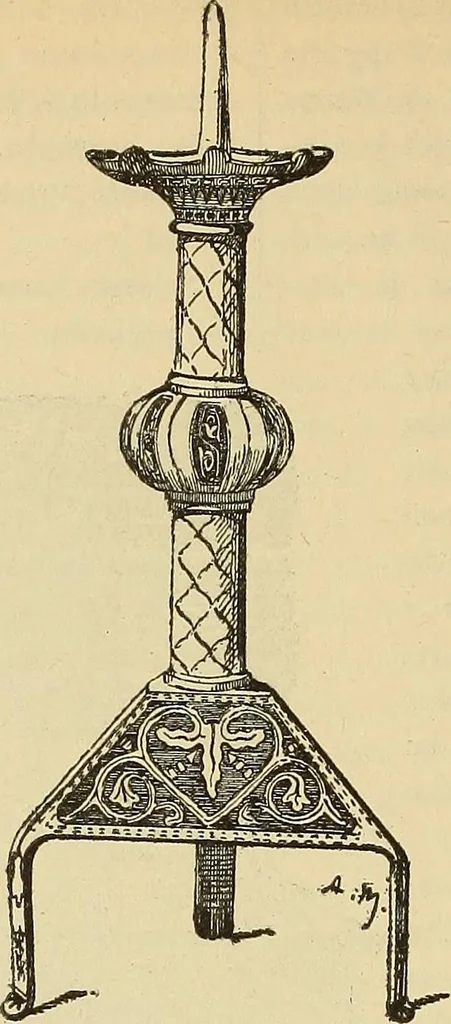 An illustration from L'arte nell'industria : lavori di legno e pastiglia, lavori di metallo, lavori di pietra, marmo, alabastro, ceramica, musaico, vetro, lavori di osso e avorio, lavori tessili, carte da parati e cuoi decorati, ricami, pizzi, cartelloni, stampe, ecc., 1907, leaf 211