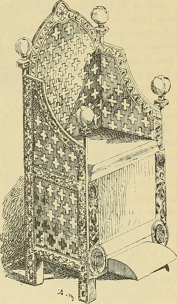 An illustration from L'arte nell'industria : lavori di legno e pastiglia, lavori di metallo, lavori di pietra, marmo, alabastro, ceramica, musaico, vetro, lavori di osso e avorio, lavori tessili, carte da parati e cuoi decorati, ricami, pizzi, cartelloni, stampe, ecc., 1907, leaf 229