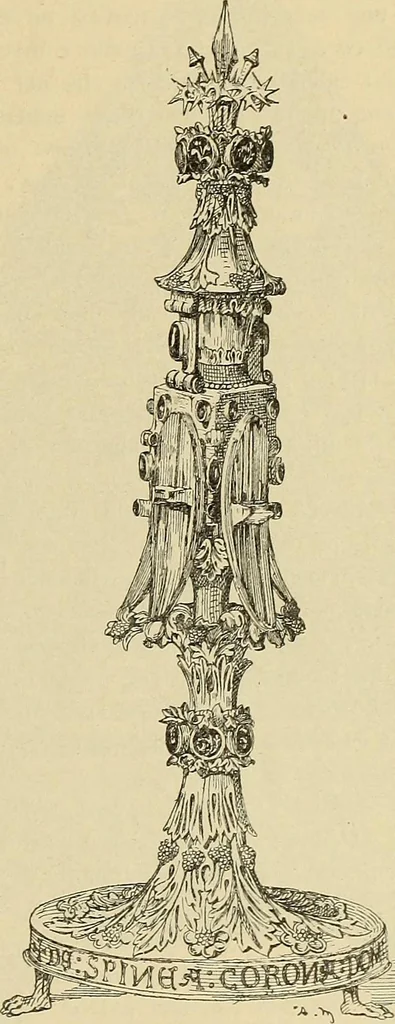 An illustration from L'arte nell'industria : lavori di legno e pastiglia, lavori di metallo, lavori di pietra, marmo, alabastro, ceramica, musaico, vetro, lavori di osso e avorio, lavori tessili, carte da parati e cuoi decorati, ricami, pizzi, cartelloni, stampe, ecc., 1907, leaf 234