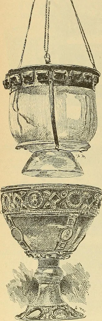 An illustration from L'arte nell'industria : lavori di legno e pastiglia, lavori di metallo, lavori di pietra, marmo, alabastro, ceramica, musaico, vetro, lavori di osso e avorio, lavori tessili, carte da parati e cuoi decorati, ricami, pizzi, cartelloni, stampe, ecc., 1907, leaf 241
