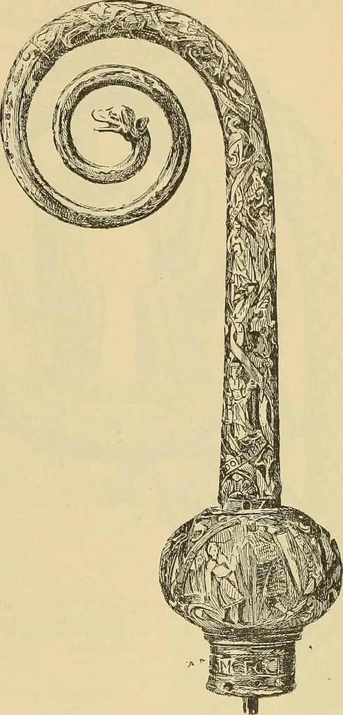 An illustration from L'arte nell'industria : lavori di legno e pastiglia, lavori di metallo, lavori di pietra, marmo, alabastro, ceramica, musaico, vetro, lavori di osso e avorio, lavori tessili, carte da parati e cuoi decorati, ricami, pizzi, cartelloni, stampe, ecc., 1907, leaf 242