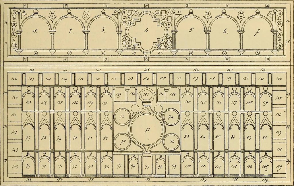 An illustration from L'arte nell'industria : lavori di legno e pastiglia, lavori di metallo, lavori di pietra, marmo, alabastro, ceramica, musaico, vetro, lavori di osso e avorio, lavori tessili, carte da parati e cuoi decorati, ricami, pizzi, cartelloni, stampe, ecc., 1907, leaf 246