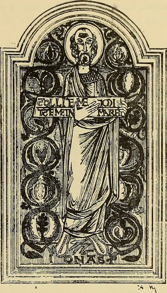 An illustration from L'arte nell'industria : lavori di legno e pastiglia, lavori di metallo, lavori di pietra, marmo, alabastro, ceramica, musaico, vetro, lavori di osso e avorio, lavori tessili, carte da parati e cuoi decorati, ricami, pizzi, cartelloni, stampe, ecc., 1907, leaf 250