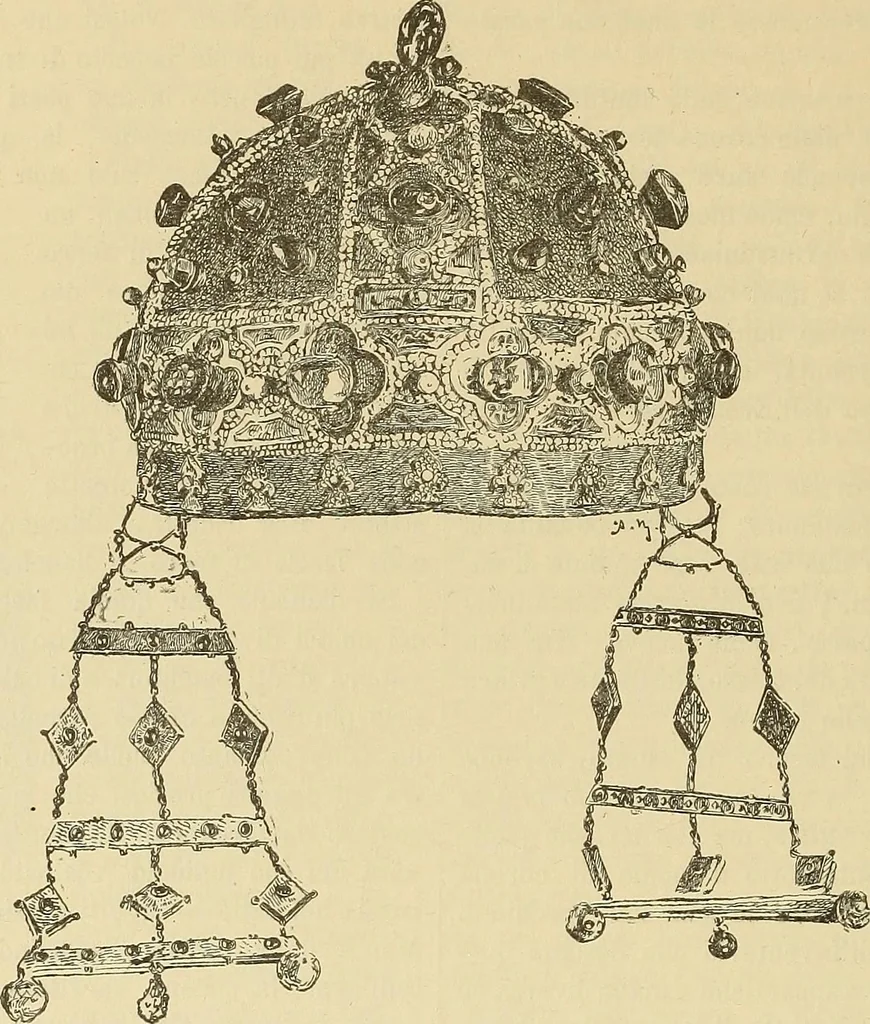 An illustration from L'arte nell'industria : lavori di legno e pastiglia, lavori di metallo, lavori di pietra, marmo, alabastro, ceramica, musaico, vetro, lavori di osso e avorio, lavori tessili, carte da parati e cuoi decorati, ricami, pizzi, cartelloni, stampe, ecc., 1907, leaf 255
