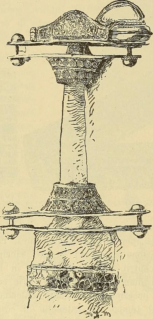 An illustration from L'arte nell'industria : lavori di legno e pastiglia, lavori di metallo, lavori di pietra, marmo, alabastro, ceramica, musaico, vetro, lavori di osso e avorio, lavori tessili, carte da parati e cuoi decorati, ricami, pizzi, cartelloni, stampe, ecc., 1907, leaf 257