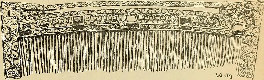 An illustration from L'arte nell'industria : lavori di legno e pastiglia, lavori di metallo, lavori di pietra, marmo, alabastro, ceramica, musaico, vetro, lavori di osso e avorio, lavori tessili, carte da parati e cuoi decorati, ricami, pizzi, cartelloni, stampe, ecc., 1907, leaf 260