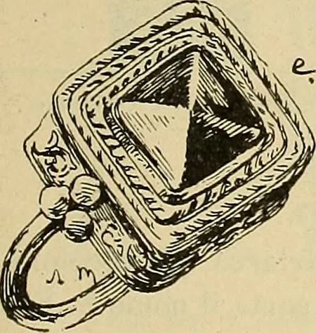 An illustration from L'arte nell'industria : lavori di legno e pastiglia, lavori di metallo, lavori di pietra, marmo, alabastro, ceramica, musaico, vetro, lavori di osso e avorio, lavori tessili, carte da parati e cuoi decorati, ricami, pizzi, cartelloni, stampe, ecc., 1907, leaf 264