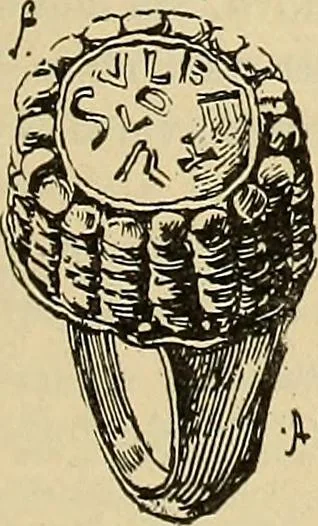 An illustration from L'arte nell'industria : lavori di legno e pastiglia, lavori di metallo, lavori di pietra, marmo, alabastro, ceramica, musaico, vetro, lavori di osso e avorio, lavori tessili, carte da parati e cuoi decorati, ricami, pizzi, cartelloni, stampe, ecc., 1907, leaf 264