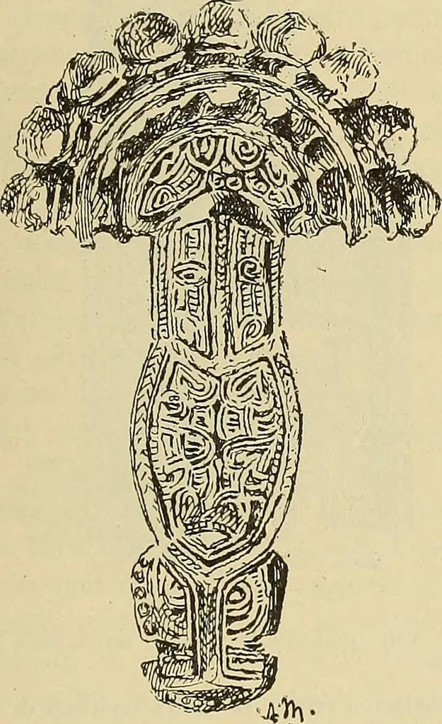 An illustration from L'arte nell'industria : lavori di legno e pastiglia, lavori di metallo, lavori di pietra, marmo, alabastro, ceramica, musaico, vetro, lavori di osso e avorio, lavori tessili, carte da parati e cuoi decorati, ricami, pizzi, cartelloni, stampe, ecc., 1907, leaf 266