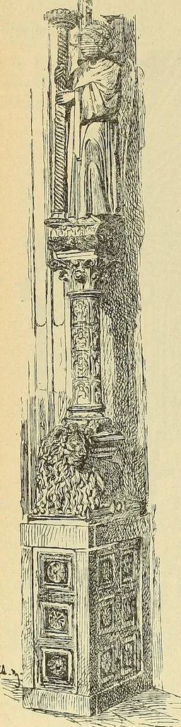 An illustration from L'arte nell'industria : lavori di legno e pastiglia, lavori di metallo, lavori di pietra, marmo, alabastro, ceramica, musaico, vetro, lavori di osso e avorio, lavori tessili, carte da parati e cuoi decorati, ricami, pizzi, cartelloni, stampe, ecc., 1907, leaf 269