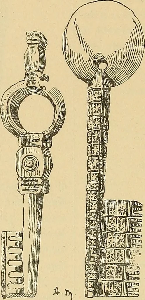 An illustration from L'arte nell'industria : lavori di legno e pastiglia, lavori di metallo, lavori di pietra, marmo, alabastro, ceramica, musaico, vetro, lavori di osso e avorio, lavori tessili, carte da parati e cuoi decorati, ricami, pizzi, cartelloni, stampe, ecc., 1907, leaf 27
