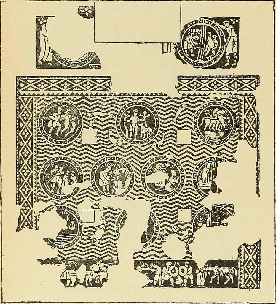 An illustration from L'arte nell'industria : lavori di legno e pastiglia, lavori di metallo, lavori di pietra, marmo, alabastro, ceramica, musaico, vetro, lavori di osso e avorio, lavori tessili, carte da parati e cuoi decorati, ricami, pizzi, cartelloni, stampe, ecc., 1907, leaf 275