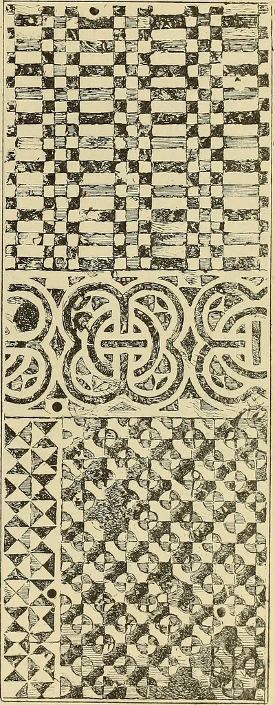 An illustration from L'arte nell'industria : lavori di legno e pastiglia, lavori di metallo, lavori di pietra, marmo, alabastro, ceramica, musaico, vetro, lavori di osso e avorio, lavori tessili, carte da parati e cuoi decorati, ricami, pizzi, cartelloni, stampe, ecc., 1907, leaf 282