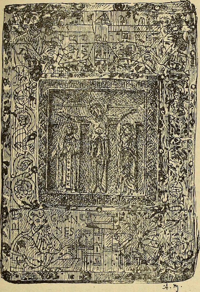 An illustration from L'arte nell'industria : lavori di legno e pastiglia, lavori di metallo, lavori di pietra, marmo, alabastro, ceramica, musaico, vetro, lavori di osso e avorio, lavori tessili, carte da parati e cuoi decorati, ricami, pizzi, cartelloni, stampe, ecc., 1907, leaf 296