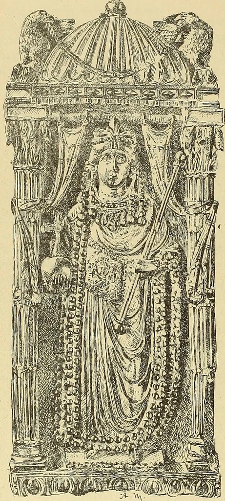An illustration from L'arte nell'industria : lavori di legno e pastiglia, lavori di metallo, lavori di pietra, marmo, alabastro, ceramica, musaico, vetro, lavori di osso e avorio, lavori tessili, carte da parati e cuoi decorati, ricami, pizzi, cartelloni, stampe, ecc., 1907, leaf 299
