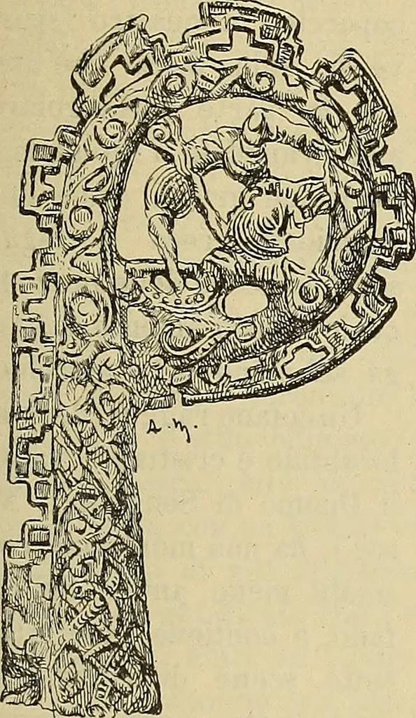 An illustration from L'arte nell'industria : lavori di legno e pastiglia, lavori di metallo, lavori di pietra, marmo, alabastro, ceramica, musaico, vetro, lavori di osso e avorio, lavori tessili, carte da parati e cuoi decorati, ricami, pizzi, cartelloni, stampe, ecc., 1907, leaf 302