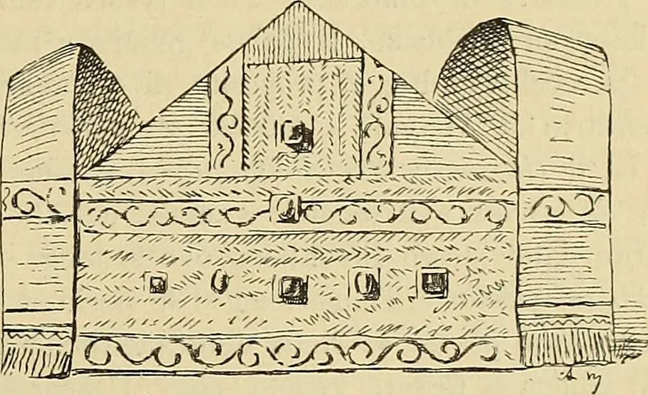 An illustration from L'arte nell'industria : lavori di legno e pastiglia, lavori di metallo, lavori di pietra, marmo, alabastro, ceramica, musaico, vetro, lavori di osso e avorio, lavori tessili, carte da parati e cuoi decorati, ricami, pizzi, cartelloni, stampe, ecc., 1907, leaf 326