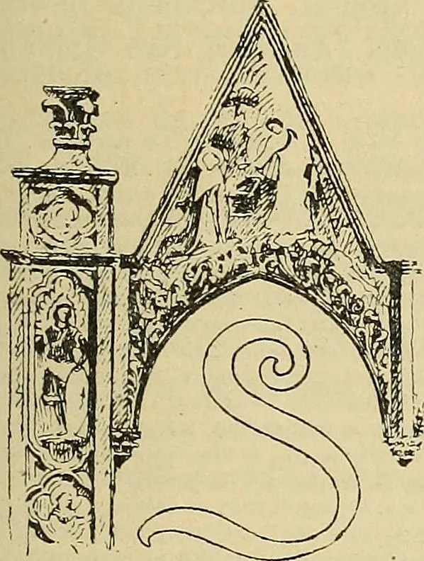 An illustration from L'arte nell'industria : lavori di legno e pastiglia, lavori di metallo, lavori di pietra, marmo, alabastro, ceramica, musaico, vetro, lavori di osso e avorio, lavori tessili, carte da parati e cuoi decorati, ricami, pizzi, cartelloni, stampe, ecc., 1907, leaf 338