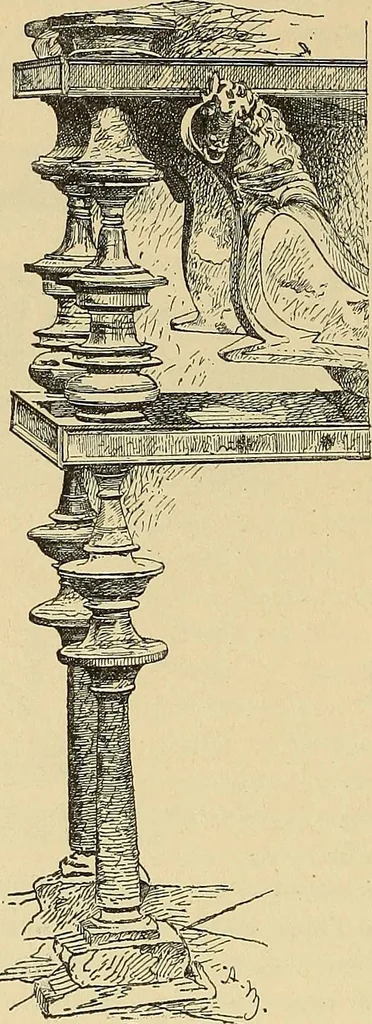 An illustration from L'arte nell'industria : lavori di legno e pastiglia, lavori di metallo, lavori di pietra, marmo, alabastro, ceramica, musaico, vetro, lavori di osso e avorio, lavori tessili, carte da parati e cuoi decorati, ricami, pizzi, cartelloni, stampe, ecc., 1907, leaf 35