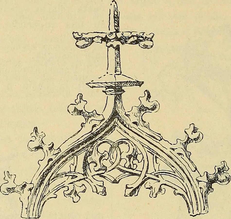 An illustration from L'arte nell'industria : lavori di legno e pastiglia, lavori di metallo, lavori di pietra, marmo, alabastro, ceramica, musaico, vetro, lavori di osso e avorio, lavori tessili, carte da parati e cuoi decorati, ricami, pizzi, cartelloni, stampe, ecc., 1907, leaf 351