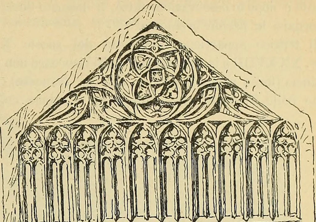 An illustration from L'arte nell'industria : lavori di legno e pastiglia, lavori di metallo, lavori di pietra, marmo, alabastro, ceramica, musaico, vetro, lavori di osso e avorio, lavori tessili, carte da parati e cuoi decorati, ricami, pizzi, cartelloni, stampe, ecc., 1907, leaf 352