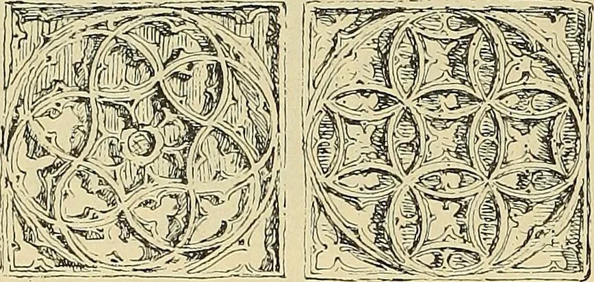 An illustration from L'arte nell'industria : lavori di legno e pastiglia, lavori di metallo, lavori di pietra, marmo, alabastro, ceramica, musaico, vetro, lavori di osso e avorio, lavori tessili, carte da parati e cuoi decorati, ricami, pizzi, cartelloni, stampe, ecc., 1907, leaf 353