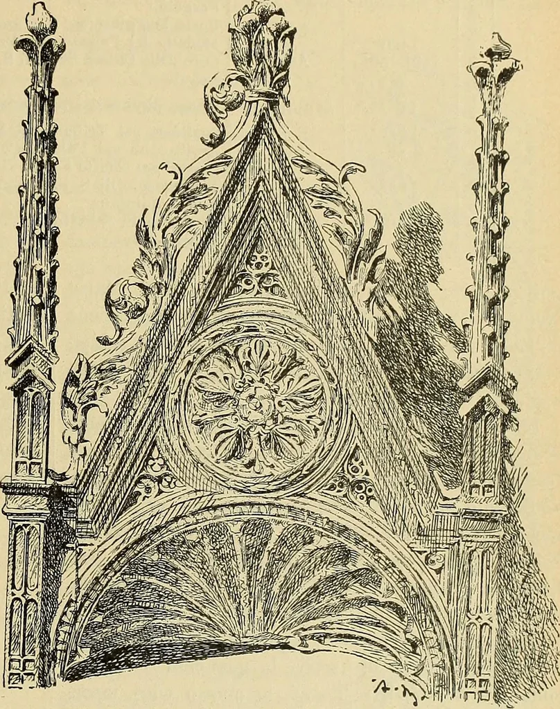 An illustration from L'arte nell'industria : lavori di legno e pastiglia, lavori di metallo, lavori di pietra, marmo, alabastro, ceramica, musaico, vetro, lavori di osso e avorio, lavori tessili, carte da parati e cuoi decorati, ricami, pizzi, cartelloni, stampe, ecc., 1907, leaf 364
