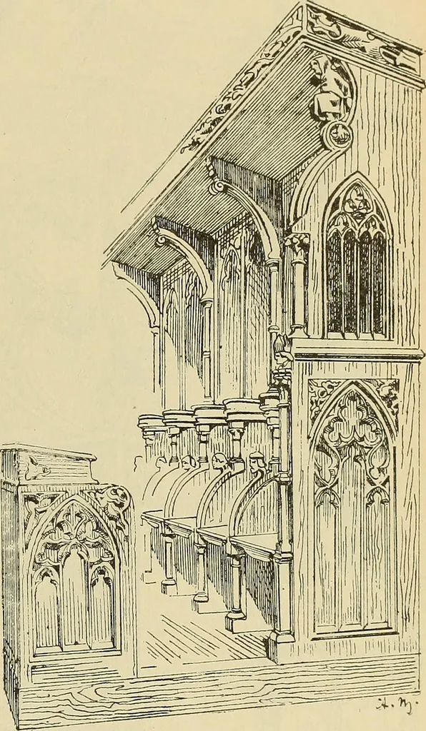 An illustration from L'arte nell'industria : lavori di legno e pastiglia, lavori di metallo, lavori di pietra, marmo, alabastro, ceramica, musaico, vetro, lavori di osso e avorio, lavori tessili, carte da parati e cuoi decorati, ricami, pizzi, cartelloni, stampe, ecc., 1907, leaf 370