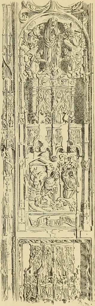 An illustration from L'arte nell'industria : lavori di legno e pastiglia, lavori di metallo, lavori di pietra, marmo, alabastro, ceramica, musaico, vetro, lavori di osso e avorio, lavori tessili, carte da parati e cuoi decorati, ricami, pizzi, cartelloni, stampe, ecc., 1907, leaf 376
