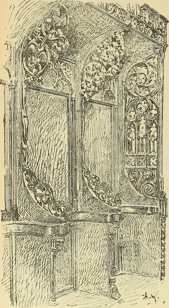 An illustration from L'arte nell'industria : lavori di legno e pastiglia, lavori di metallo, lavori di pietra, marmo, alabastro, ceramica, musaico, vetro, lavori di osso e avorio, lavori tessili, carte da parati e cuoi decorati, ricami, pizzi, cartelloni, stampe, ecc., 1907, leaf 377