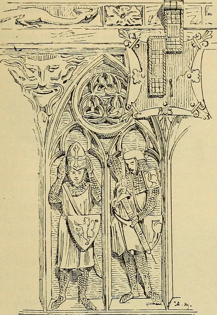 An illustration from L'arte nell'industria : lavori di legno e pastiglia, lavori di metallo, lavori di pietra, marmo, alabastro, ceramica, musaico, vetro, lavori di osso e avorio, lavori tessili, carte da parati e cuoi decorati, ricami, pizzi, cartelloni, stampe, ecc., 1907, leaf 386