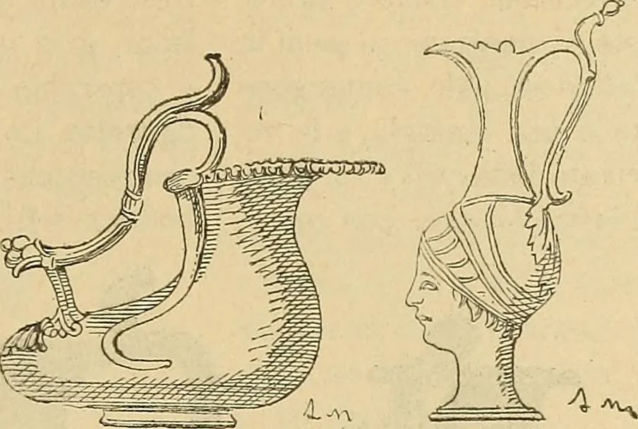 An illustration from L'arte nell'industria : lavori di legno e pastiglia, lavori di metallo, lavori di pietra, marmo, alabastro, ceramica, musaico, vetro, lavori di osso e avorio, lavori tessili, carte da parati e cuoi decorati, ricami, pizzi, cartelloni, stampe, ecc., 1907, leaf 40