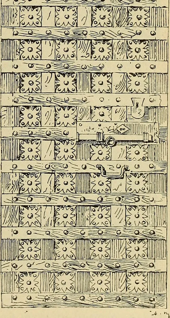 An illustration from L'arte nell'industria : lavori di legno e pastiglia, lavori di metallo, lavori di pietra, marmo, alabastro, ceramica, musaico, vetro, lavori di osso e avorio, lavori tessili, carte da parati e cuoi decorati, ricami, pizzi, cartelloni, stampe, ecc., 1907, leaf 400