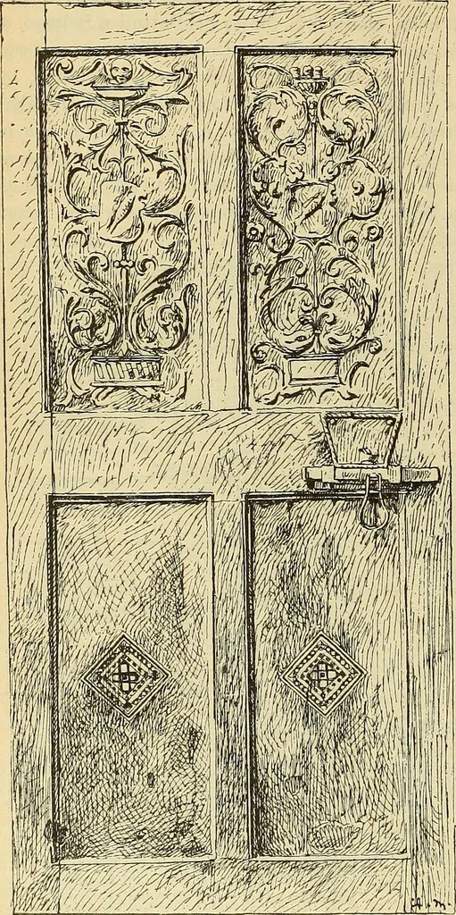 An illustration from L'arte nell'industria : lavori di legno e pastiglia, lavori di metallo, lavori di pietra, marmo, alabastro, ceramica, musaico, vetro, lavori di osso e avorio, lavori tessili, carte da parati e cuoi decorati, ricami, pizzi, cartelloni, stampe, ecc., 1907, leaf 401