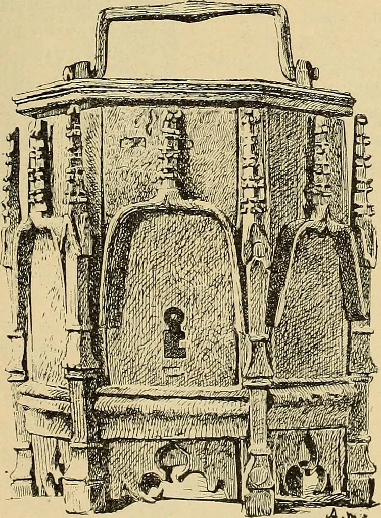 An illustration from L'arte nell'industria : lavori di legno e pastiglia, lavori di metallo, lavori di pietra, marmo, alabastro, ceramica, musaico, vetro, lavori di osso e avorio, lavori tessili, carte da parati e cuoi decorati, ricami, pizzi, cartelloni, stampe, ecc., 1907, leaf 408