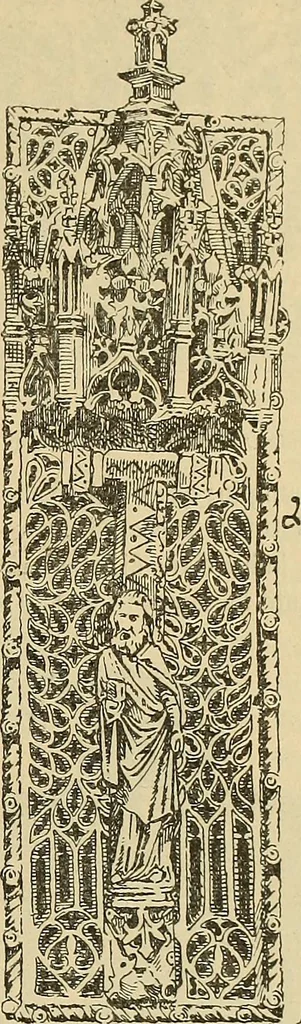 An illustration from L'arte nell'industria : lavori di legno e pastiglia, lavori di metallo, lavori di pietra, marmo, alabastro, ceramica, musaico, vetro, lavori di osso e avorio, lavori tessili, carte da parati e cuoi decorati, ricami, pizzi, cartelloni, stampe, ecc., 1907, leaf 410