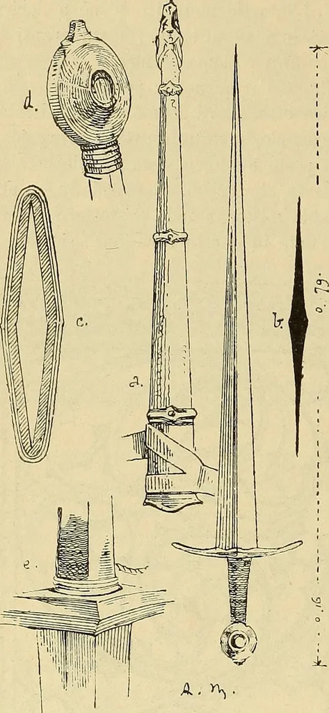 An illustration from L'arte nell'industria : lavori di legno e pastiglia, lavori di metallo, lavori di pietra, marmo, alabastro, ceramica, musaico, vetro, lavori di osso e avorio, lavori tessili, carte da parati e cuoi decorati, ricami, pizzi, cartelloni, stampe, ecc., 1907, leaf 417