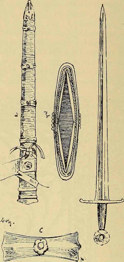 An illustration from L'arte nell'industria : lavori di legno e pastiglia, lavori di metallo, lavori di pietra, marmo, alabastro, ceramica, musaico, vetro, lavori di osso e avorio, lavori tessili, carte da parati e cuoi decorati, ricami, pizzi, cartelloni, stampe, ecc., 1907, leaf 417