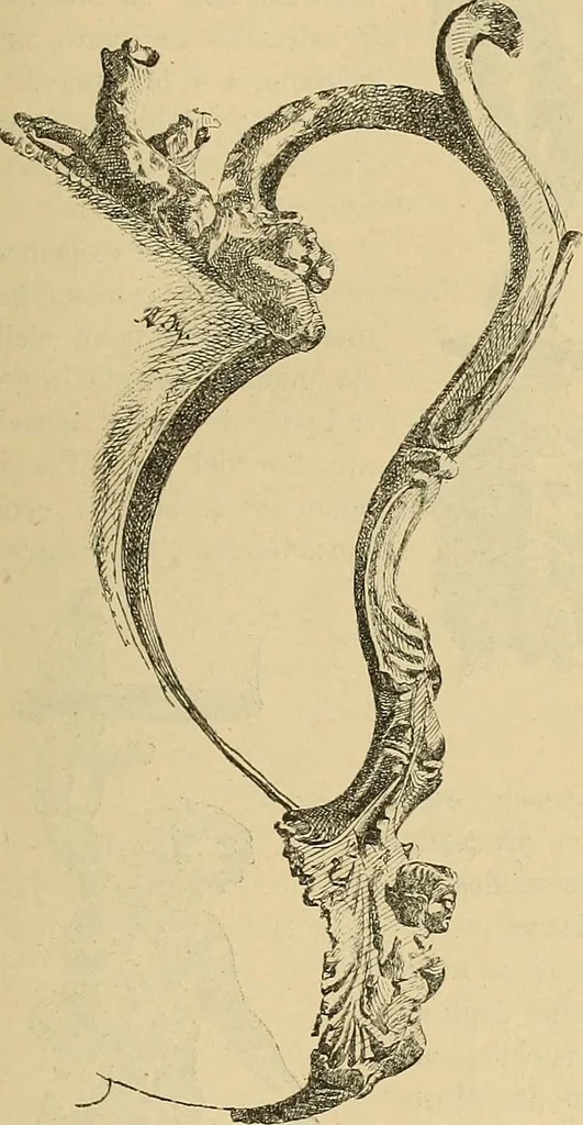 An illustration from L'arte nell'industria : lavori di legno e pastiglia, lavori di metallo, lavori di pietra, marmo, alabastro, ceramica, musaico, vetro, lavori di osso e avorio, lavori tessili, carte da parati e cuoi decorati, ricami, pizzi, cartelloni, stampe, ecc., 1907, leaf 42