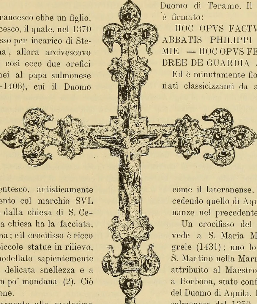 An illustration from L'arte nell'industria : lavori di legno e pastiglia, lavori di metallo, lavori di pietra, marmo, alabastro, ceramica, musaico, vetro, lavori di osso e avorio, lavori tessili, carte da parati e cuoi decorati, ricami, pizzi, cartelloni, stampe, ecc., 1907, leaf 434