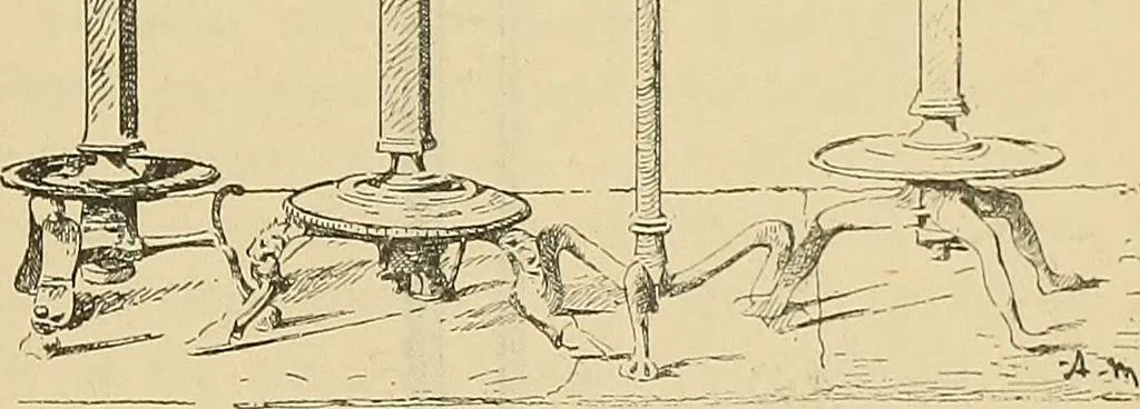 An illustration from L'arte nell'industria : lavori di legno e pastiglia, lavori di metallo, lavori di pietra, marmo, alabastro, ceramica, musaico, vetro, lavori di osso e avorio, lavori tessili, carte da parati e cuoi decorati, ricami, pizzi, cartelloni, stampe, ecc., 1907, leaf 48