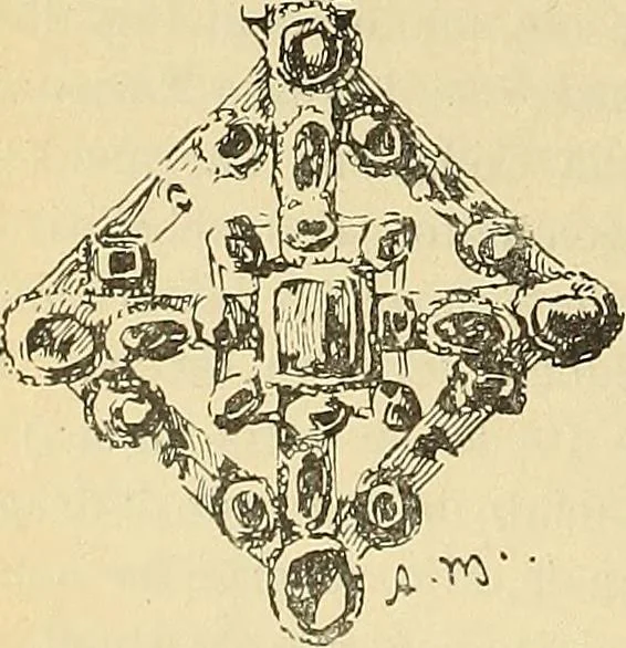 An illustration from L'arte nell'industria : lavori di legno e pastiglia, lavori di metallo, lavori di pietra, marmo, alabastro, ceramica, musaico, vetro, lavori di osso e avorio, lavori tessili, carte da parati e cuoi decorati, ricami, pizzi, cartelloni, stampe, ecc., 1907, leaf 481